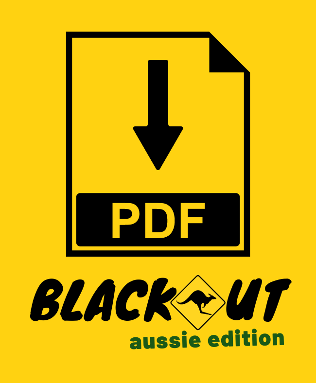 PRINTABLE PDF BLACKOUT AUSSIE EDITION